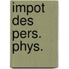 Impot des pers. phys. door Onbekend