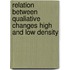 Relation between qualiative changes high and low density