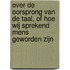 Over de oorsprong van de taal, of Hoe wij sprekend mens geworden zijn
