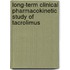 Long-term clinical pharmacokinetic study of tacrolimus