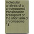 Molecular analysis of a chromosomal translocation breakpoint on the short arm of chromosome 12