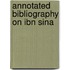 Annotated bibliography on ibn sina