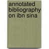 Annotated bibliography on ibn sina door Janssens