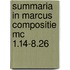 Summaria in marcus compositie mc 1.14-8.26