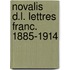 Novalis d.l. lettres franc. 1885-1914