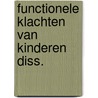 Functionele klachten van kinderen diss. by Benders