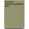 Markeren kernged.studietekst. diss by Hout Wolters