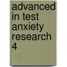 Advanced in test anxiety research 4 door Ploeg