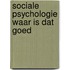 Sociale psychologie waar is dat goed