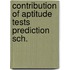 Contribution of aptitude tests prediction sch.