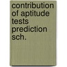 Contribution of aptitude tests prediction sch. door Onbekend