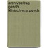 Archivbeitrag gesch. klinisch-exp.psych