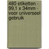 480 etiketten - 99,1 x 34mm - voor universeel gebruik