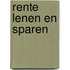 Rente lenen en sparen