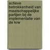 Actieve betrokkenheid van maatschappelijke partijen bij de implementatie van de KRW door m. koppers