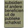 Subsidien of andere beneficien uit de publieke schatkist door A. van Hezik