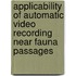 Applicability of automatic video recording near fauna passages