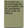 De invloed van verontreinigd slib op de kwaliteit van het grondwater direct onder de sliblaag door W. de Lange