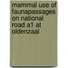 Mammal use of faunapassages on national road A1 at Oldenzaal door W. Nieuwenhuizen