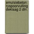 Emulsiebeton ryspoorvulling deklaag 2 dln.