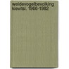 Weidevogelbevolking kievitsl. 1966-1982 by Zijlstra