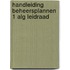 Handleiding beheersplannen 1 alg leidraad