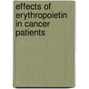 Effects of erythropoietin in cancer patients by J.H. Augustijn-Savonije