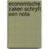 Economische zaken schryft een nota