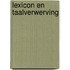Lexicon en taalverwerving
