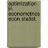 Optimization in econometrics econ.statist.