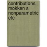 Contributions mokken s nonparametric etc door Sytsma