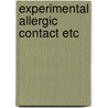 Experimental allergic contact etc by Boerrigter