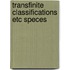 Transfinite classifications etc speces