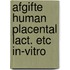 Afgifte human placental lact. etc in-vitro