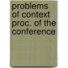 Problems of context proc. of the conference door Onbekend