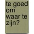 Te goed om waar te zijn?