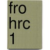 FRO HRC 1 door A. Ronhaar