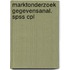 Marktonderzoek gegevensanal. spss cpl