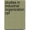 Studies in industrial organization cpl door Nederlof