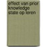 Effect van prior knowledge state op leren