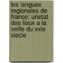 Les langues regionales de France: unetat des lieux a la veille du XXIe siecle