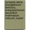 Synopsis Latina Evangeliorum Ibericoru, Antiquissimorum secundum Mathhaeum, Marcum, Lucam by J. Molitor