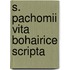 S. Pachomii vita bohairice scripta