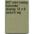 607 Mini hobby kalender display 12 x 6 assorti Wg
