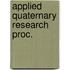 Applied quaternary research proc.