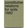 Constitutive relations for soils 1982 door Onbekend