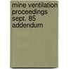 Mine ventilation proceedings sept. 85 addendum door P. Mousset-Jones