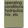 Operating conditions hydraulics hor. etc by Gnedin