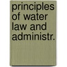Principles of water law and administr. door Caponera