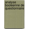 Analyse booleenne de questionnaire by Flament
